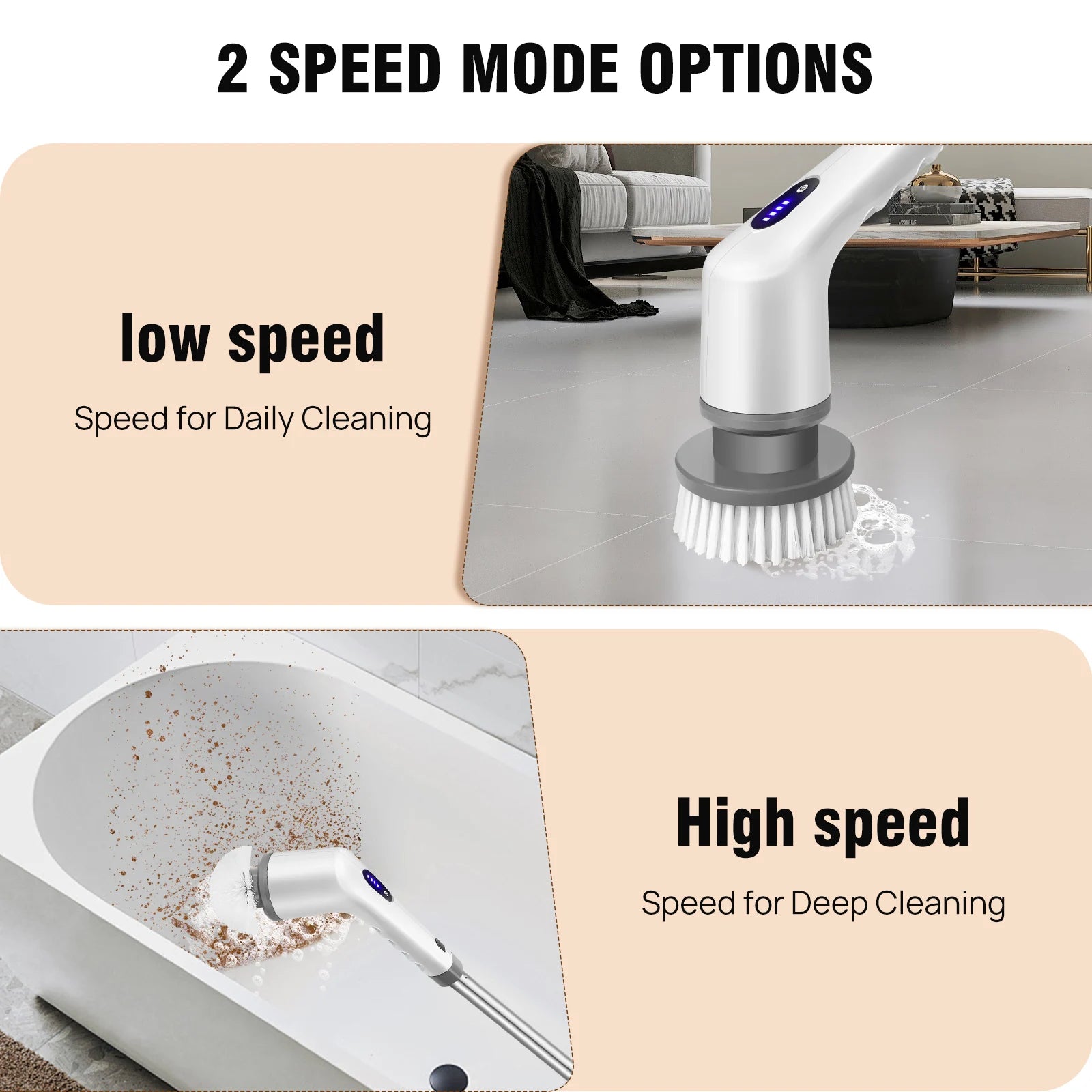 1 Electric Spin Scrubber Cordless Rechargeable,