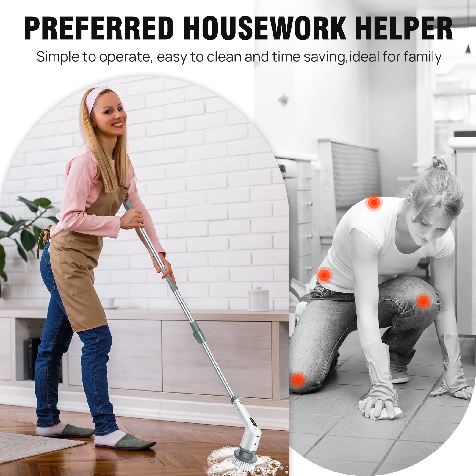 1 Electric Spin Scrubber Cordless Rechargeable,