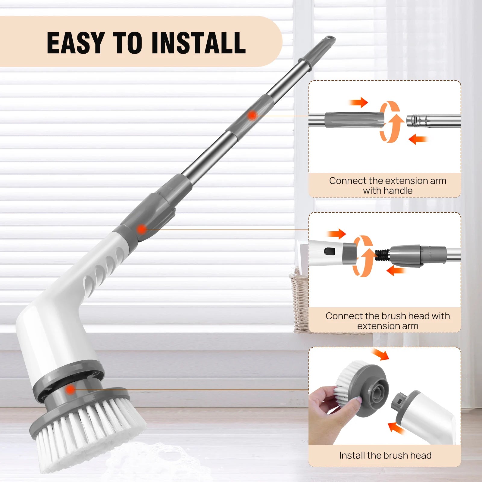 1 Electric Spin Scrubber Cordless Rechargeable,