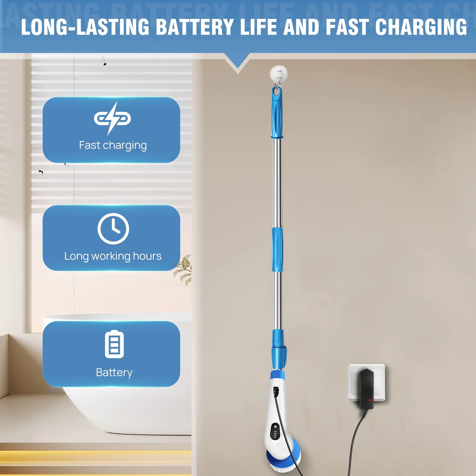 1 Electric Spin Scrubber Cordless Rechargeable,