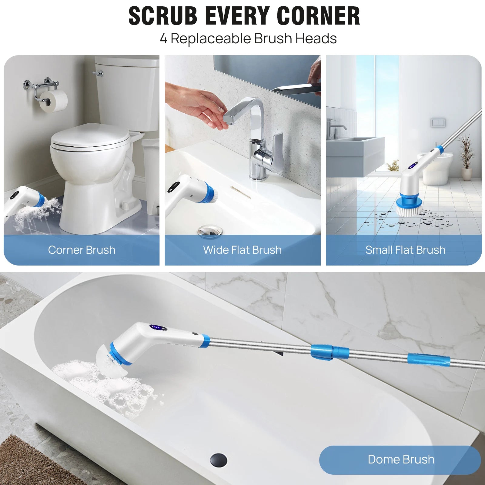 1 Electric Spin Scrubber Cordless Rechargeable,