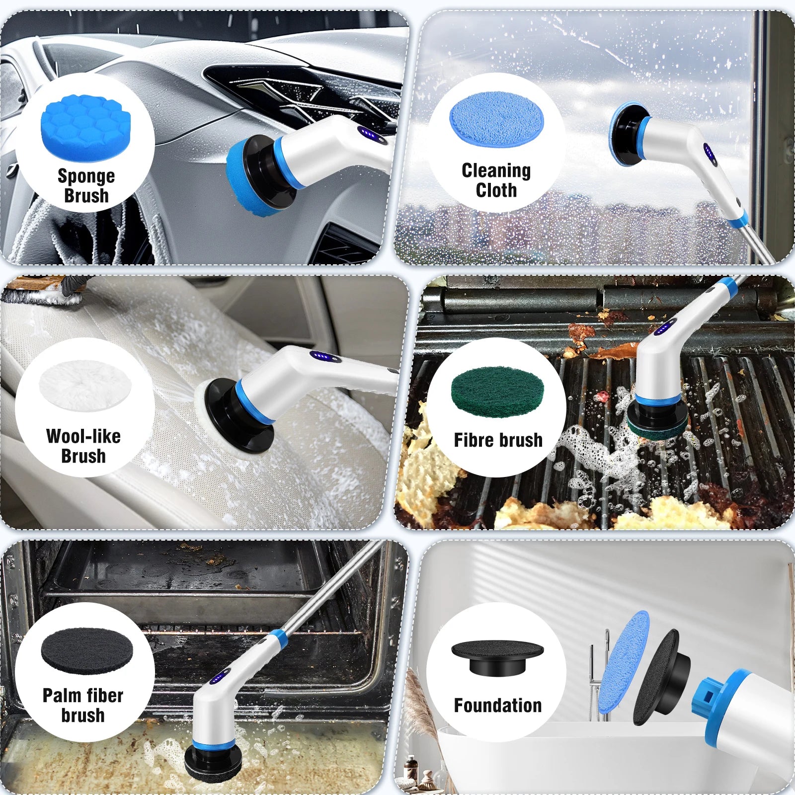 1 Electric Spin Scrubber Cordless Rechargeable,