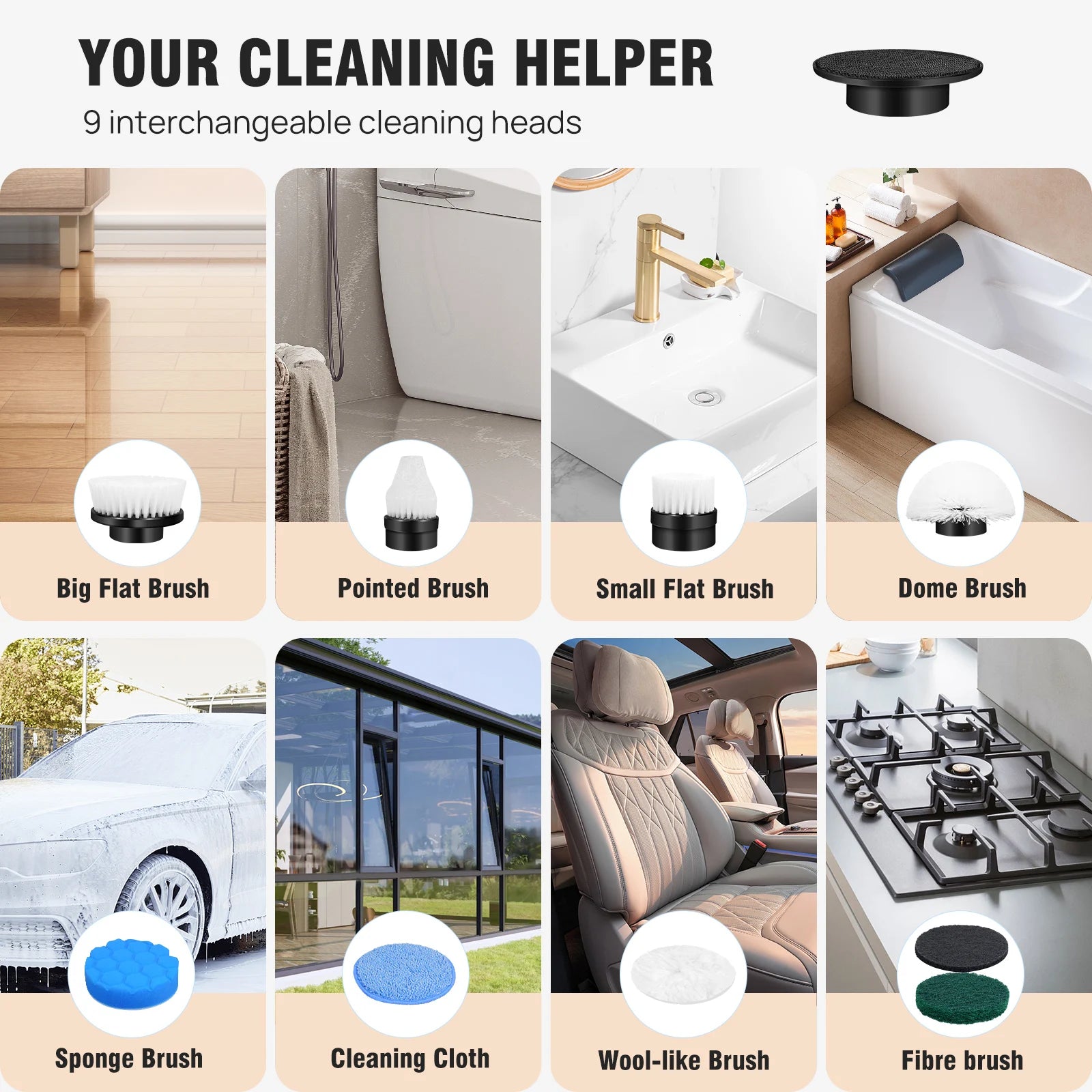 1 Electric Spin Scrubber Cordless Rechargeable,
